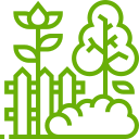 park Landscaping and Fence Icon