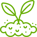 plant lawn mulching icon