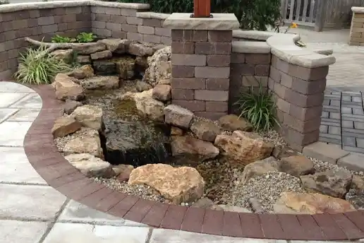 Round rock Firepit landscaping